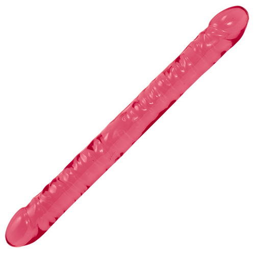 Двухсторонний розовый фаллоимитатор 45,7см Doc Johnson Double Dong Pink Crystal Jellie 0287-03-CD