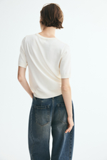 Топ тонкой вязки из вискозы с короткими рукавами - H&M