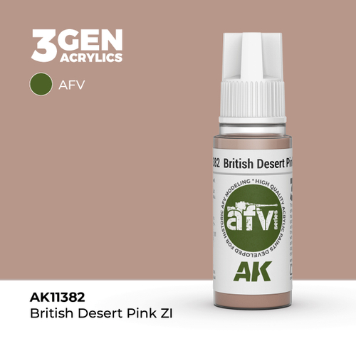 Акриловая краска AK Interactive British Desert Pink ZI 3GEN AFV, 18мл