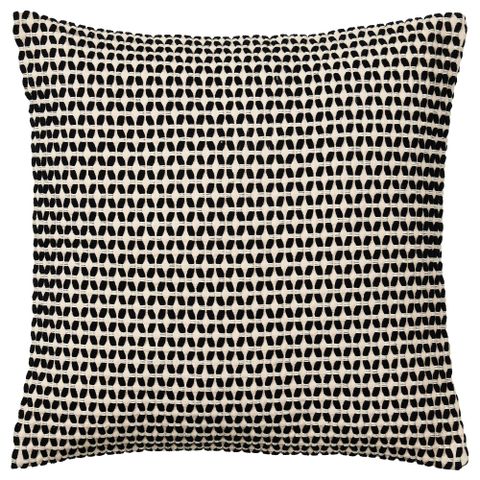 Чехол на подушку IKEA KUSTFLY (КУСТФЛЮ), Бежевый, черный, 50x50 см
