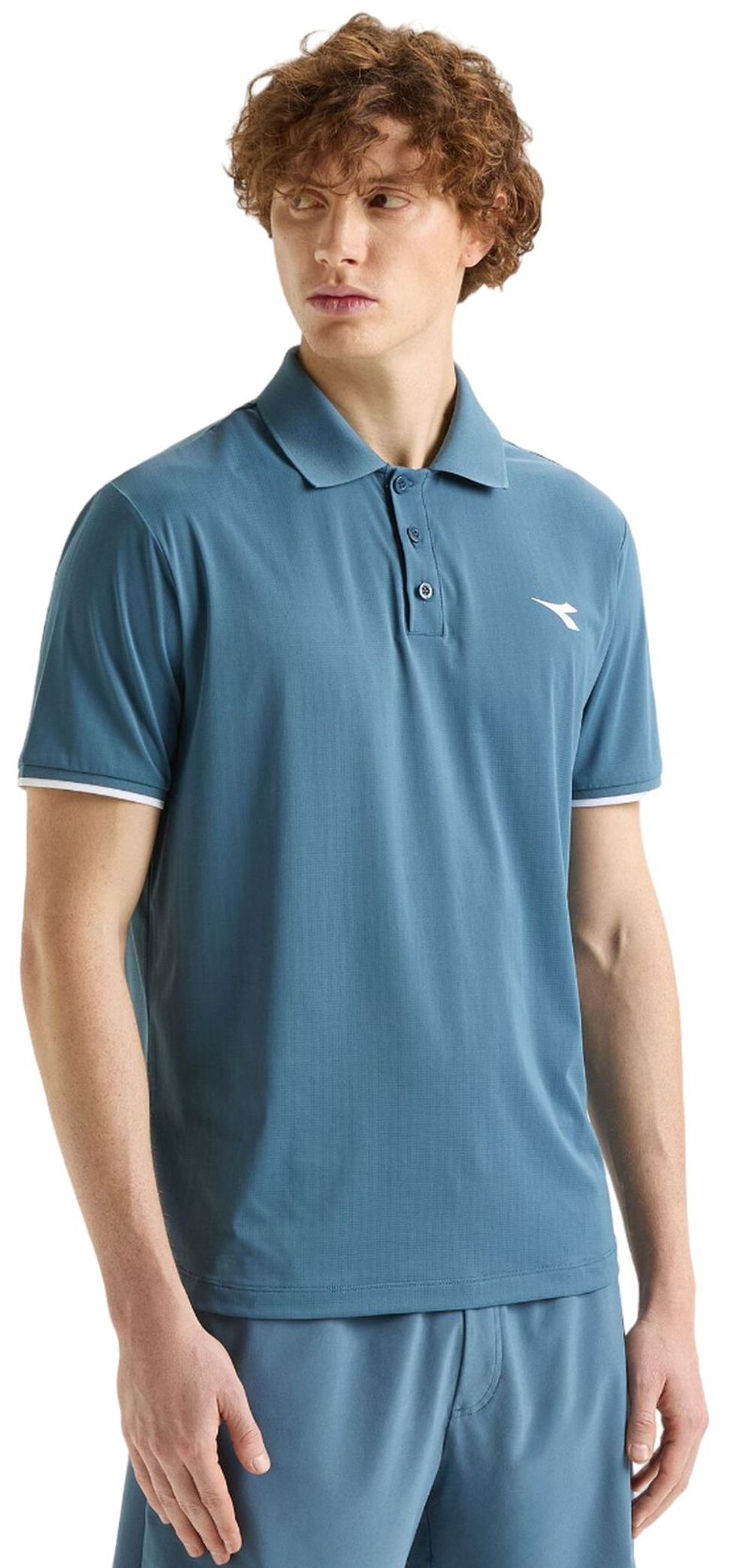 Мужское теннисное поло Diadora Short Sleeve Icon - oceanview