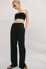 БРЮКИ ПРЯМОГО КРОЯ ИЗ СМЕСОВОГО ЛЬНА — ZARA