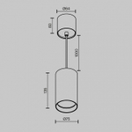 Подвесной светильник Maytoni Vol P100PL-20W4K-BS