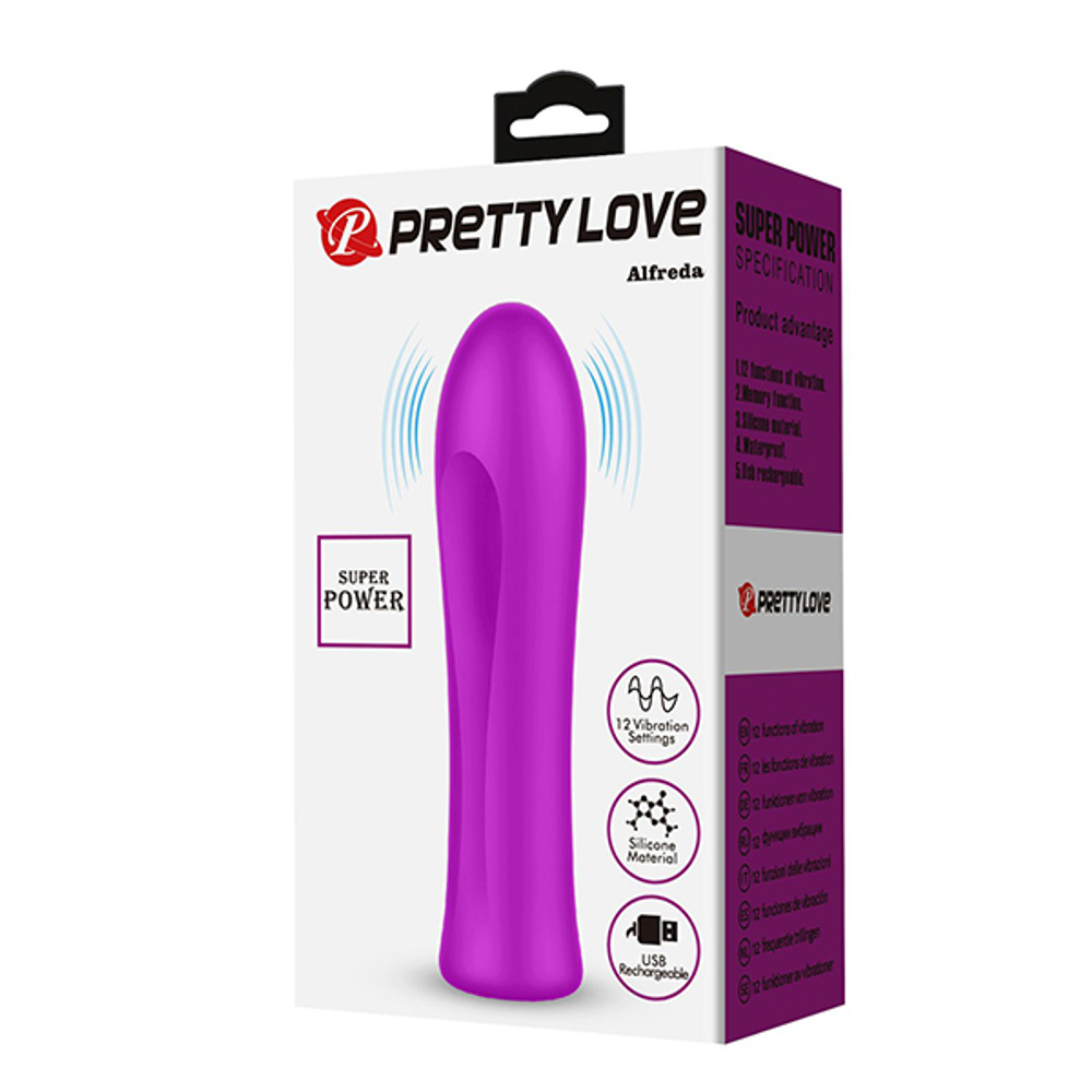 Лиловый мини-вибратор 10,2см Pretty Love Alfreda BW-500018