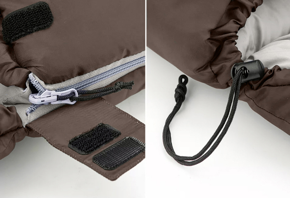 Мешок спальный Naturehike U250S, (190х30)х75 см, (правый) (ТК: 0C), коричневый