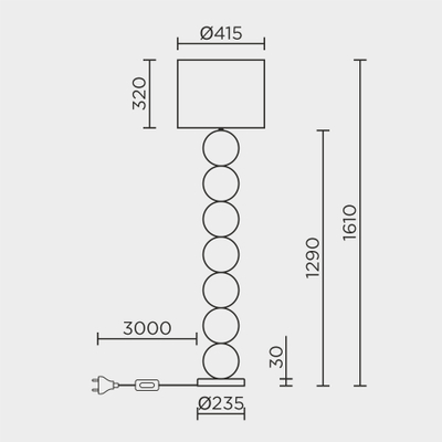 Напольный светильник MODELUX ML.700.01FL GD