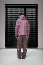 Брюки Blue Monte Geometric-Cut Laminated Trousers "Brown Coffee"