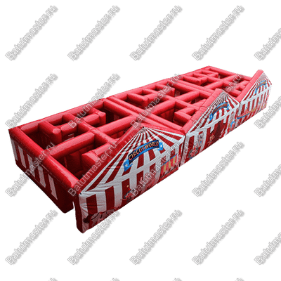 Надувной детский лабиринт «Тайны Шапито», 18×6×3,5 м