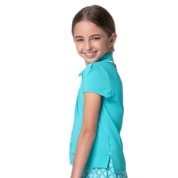 Футболка для девочки Lucky in Love Pleated Short Sleeve - parrot