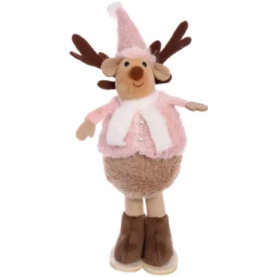 Фигурка «Олененок в кардигане» 32 см, Розовый