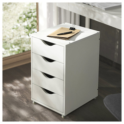 IKEA FRIIDROTT  (ИКЕА ФРИИДРОТТ)  -  Комод на колёсиках - белый 35x56 см