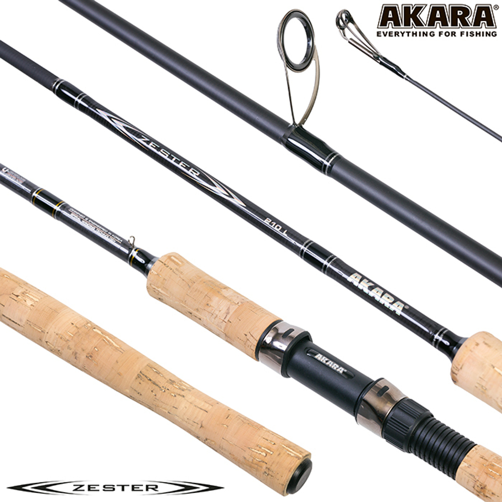 Спиннинг штекерный угольный 2 колена Akara Zester IM7 (10-30) 2,1 м