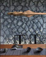 Pendant design lamp UFO  L80 (dark Wood)