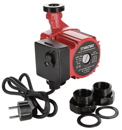 Насос циркуляционный VALTEC RS 25/6-180 с гайками