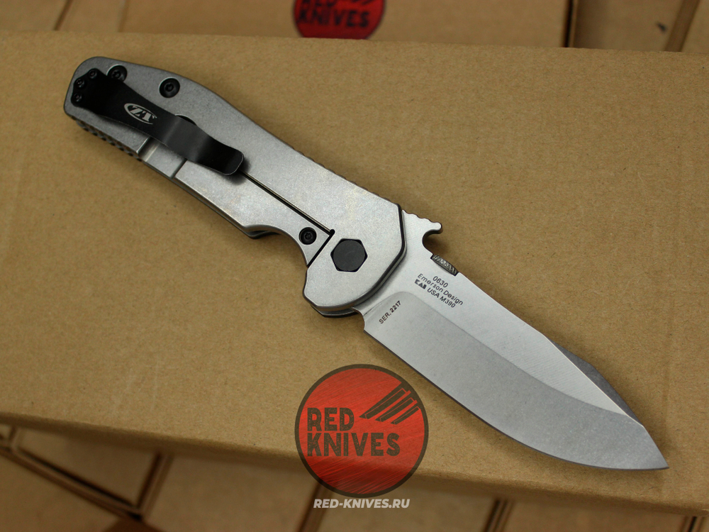 Нож Zero Tolerance 0630 Emerson BLACK - клинок стоунвош