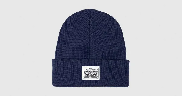 Шапка LEVI'S BACKPATCH BEANIE DRESS BLUES