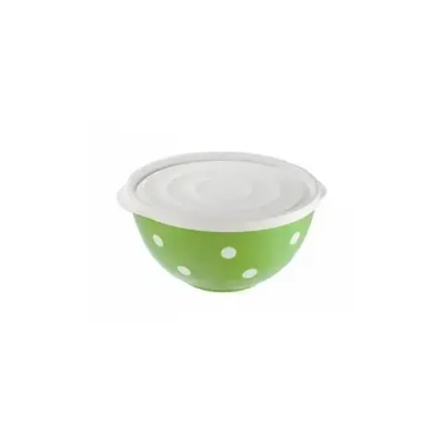Салатник двухцветный Marusya 1,4 л с крышкой (луговой)