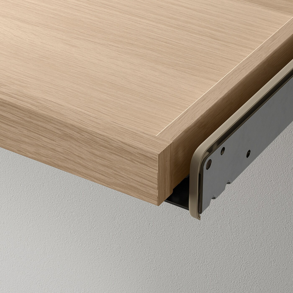 Полка выдвижная IKEA KOMPLEMENT (КОМПЛЕМЕНТ), Белый морёный дуб, 100x35 см