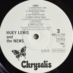 Виниловая пластинка Huey Lewis And The News – Fore! LP Promo