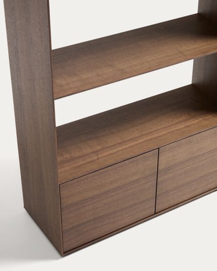 Стеллаж Visala с 1 открытой полкой из шпона ореха, 90 x 106 см