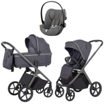 Коляска Carrello Vector CRL-6550 и автокресло Cybex Cloud G i-Size Lava Grey 3 в 1 Landscape Grey