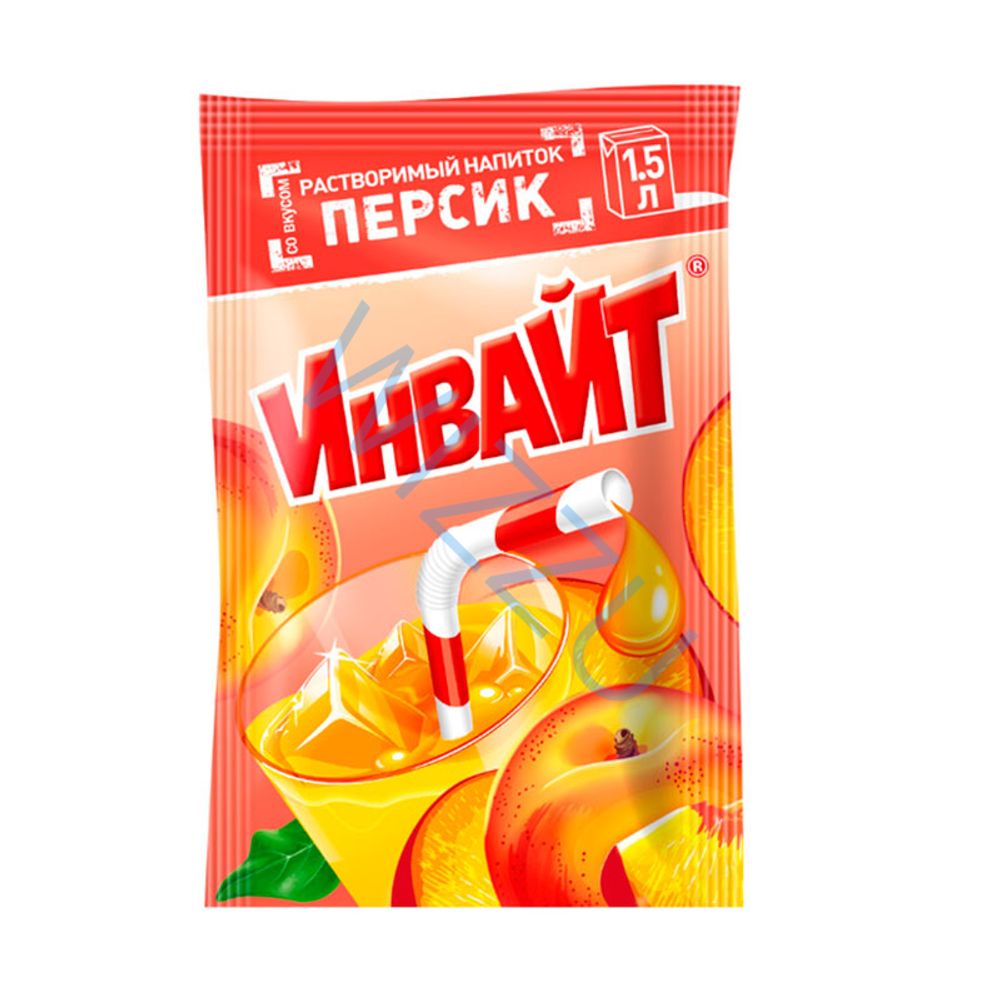 Растворимый напиток ИНВАЙТ Персик 12г*24шт*6 блоков.