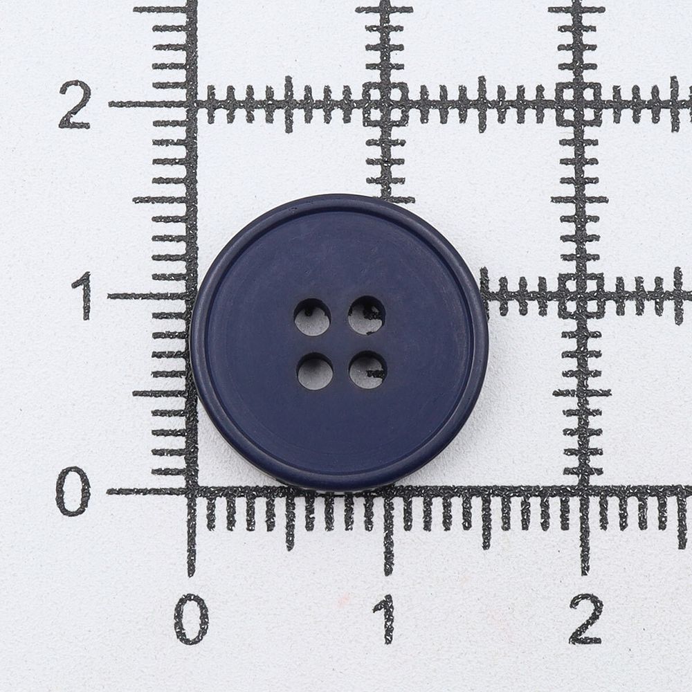 Пуговицы 4 прокола 24L=15 мм, пластик (Blue2 (синий2)), NE56, 72 шт