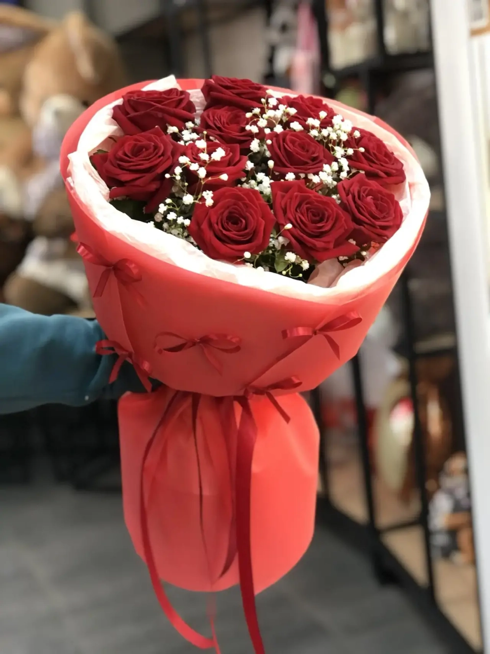 Букеты из красных роз