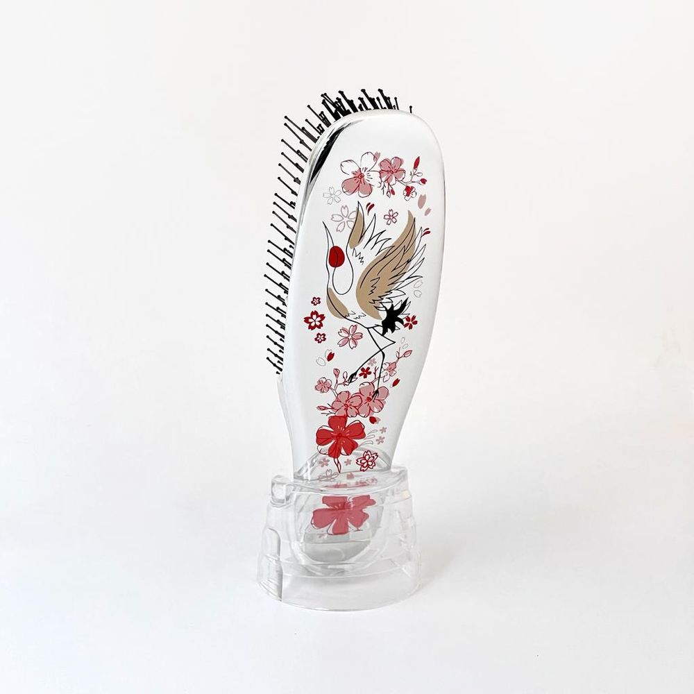 S-HEART-S Подарочный набор с расческой Scalp Brush «CRANE OF BEAUTY» и чехлом