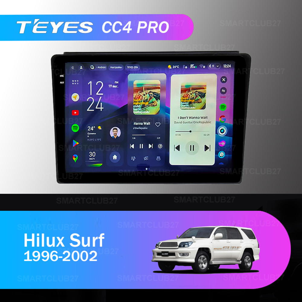 Teyes CC4 Pro 10,2" для Toyota Hilux Surf 1996-2002