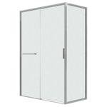 Душевое ограждение Grossman Style 100.K33.05.120.10.02-200.K33.05.80.10.02 (120х80х195) раздвижная(левая),хром,стекло шиншилла,2 места