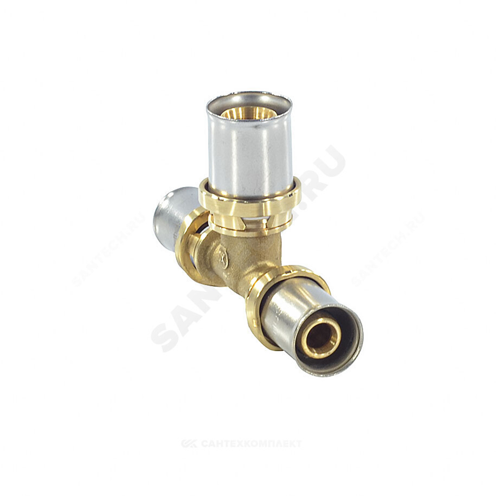 Тройник переходной для МП/PE-X труб латунь пресс Дн 32х16х32 RM151 Giacomini RM151Y090