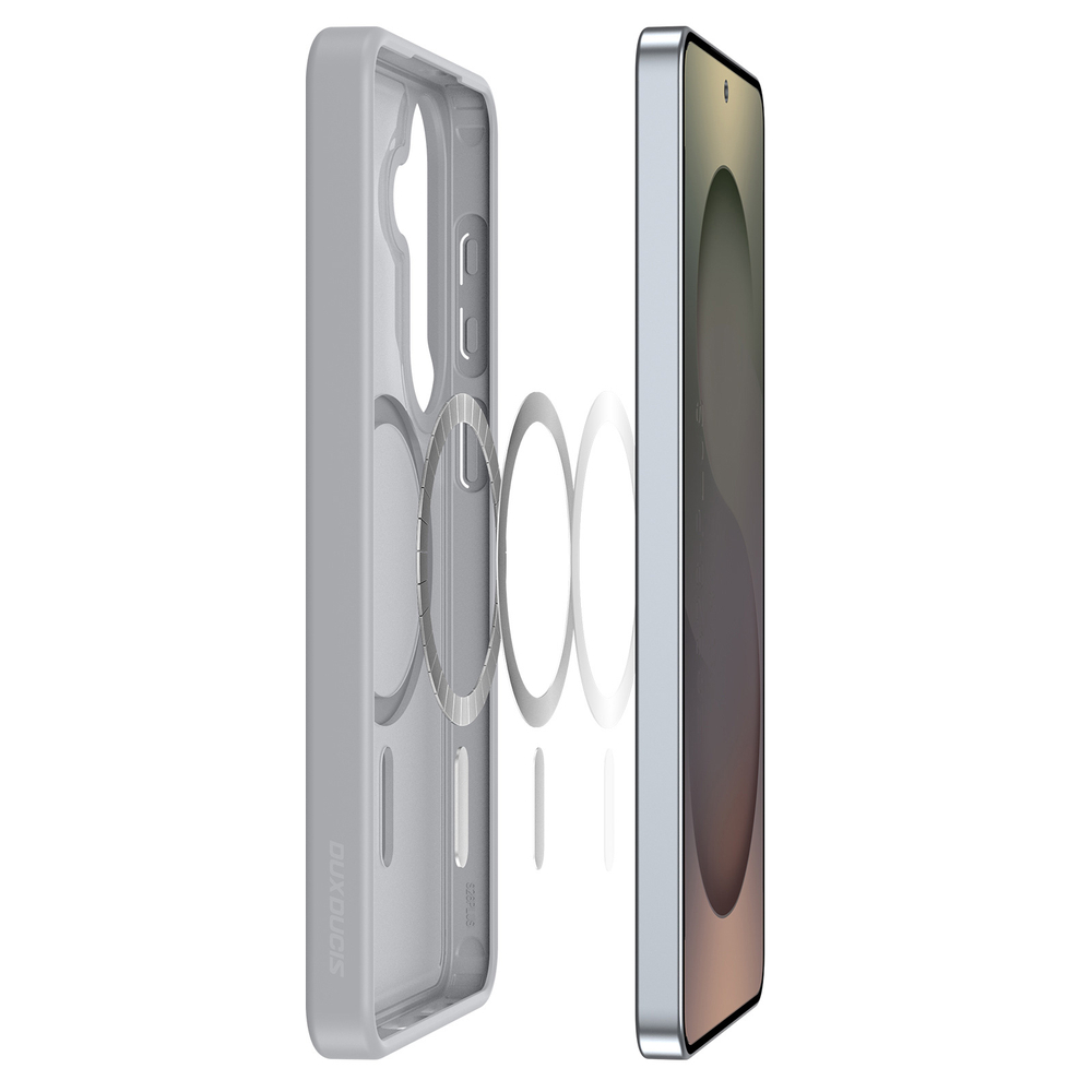 Чехол серого цвета с MagSafe для Samsung Galaxy S26+ Плюс, серия Yind Series от Dux Ducis