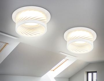 Встраиваемый светильник из стекла 1*GU5.3 TN1251 SWH/CL белый песок/прозрачный Acrylic Tech Ambrella