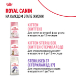 Royal Canin Kitten Киттен Корм влажный для котят в период третьей фазы роста в возрасте до 12 месяцев желе 85г