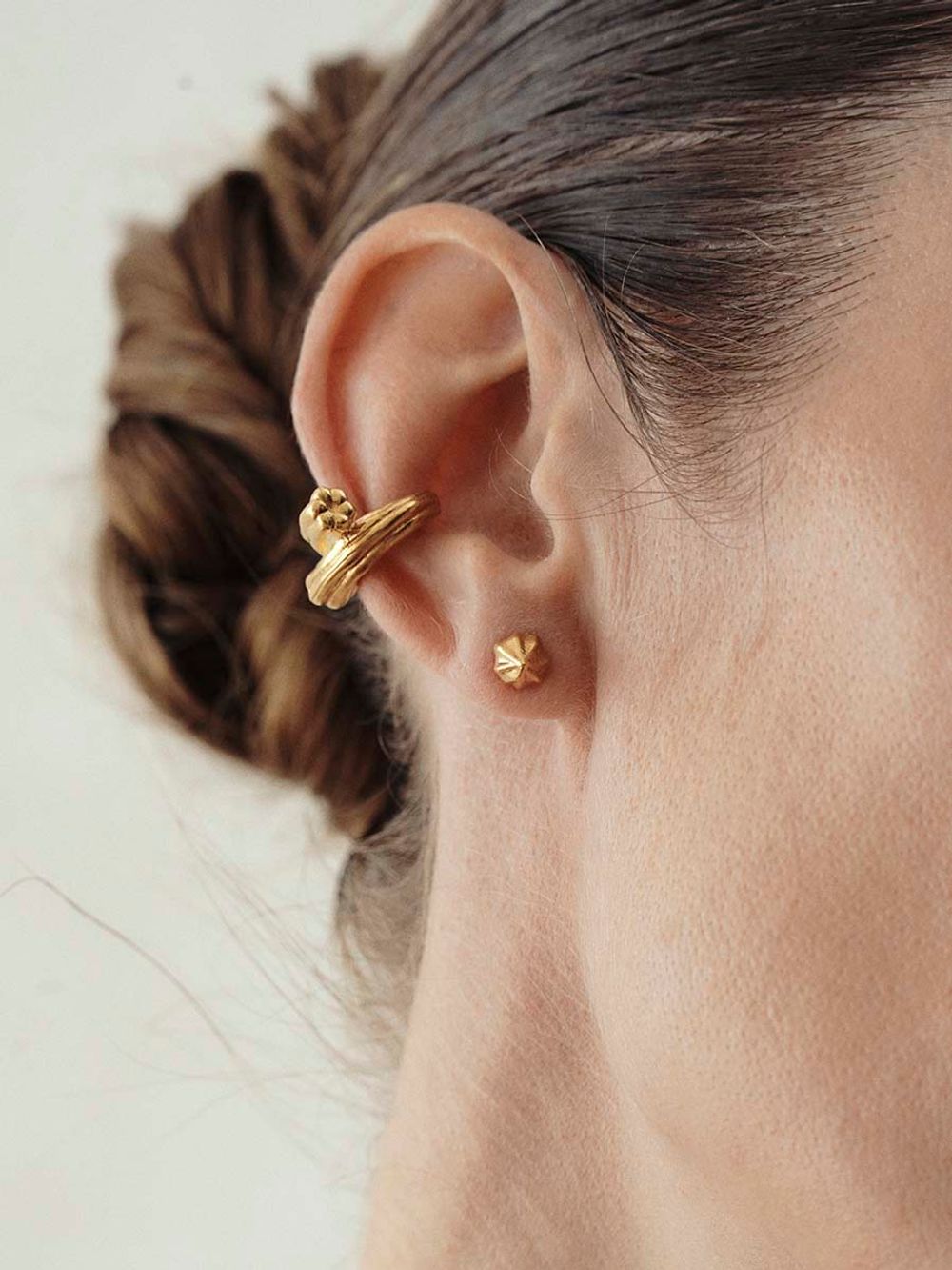 Сет пусет Мальва и Гвоздика, позолота