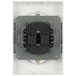 Розетка ЭРА Arktik 16-2107-08 без заземления двойная 2X2P 16А-250В белый матовый | Эра Arktik