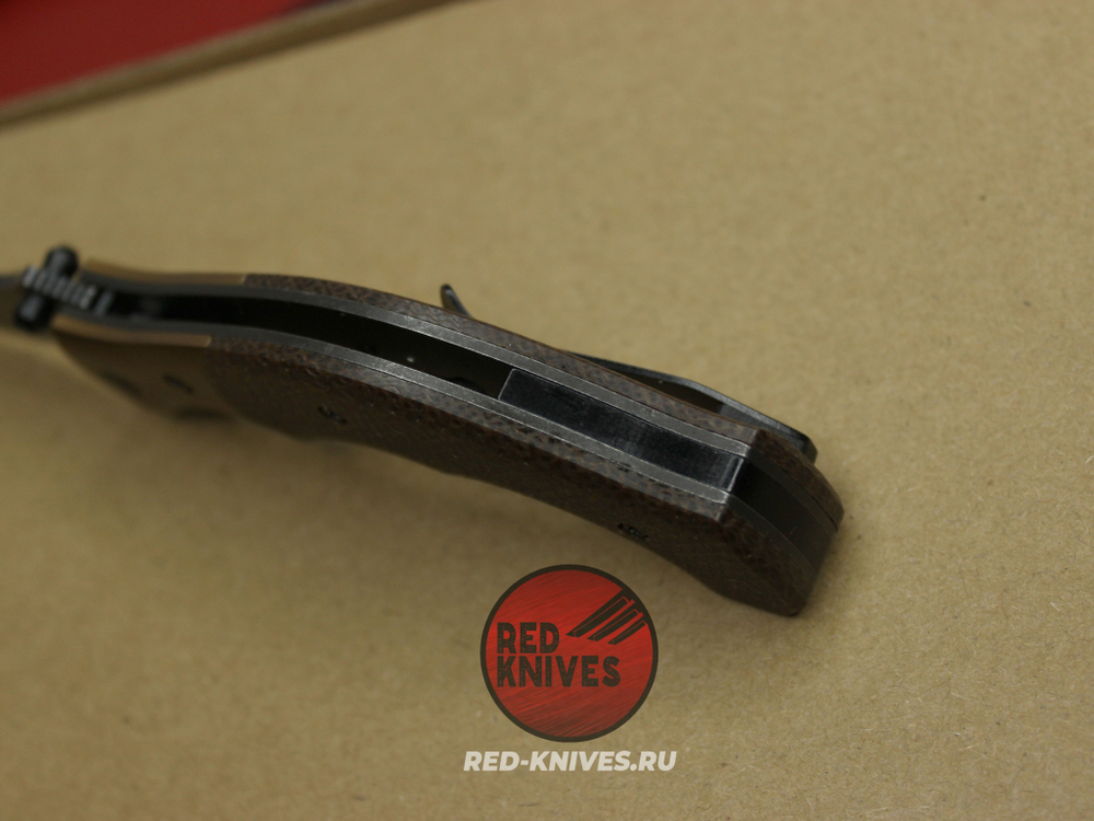 Нож CRKT RITUAL мини, компакт - темная микарта, клинок блэквош CR7465