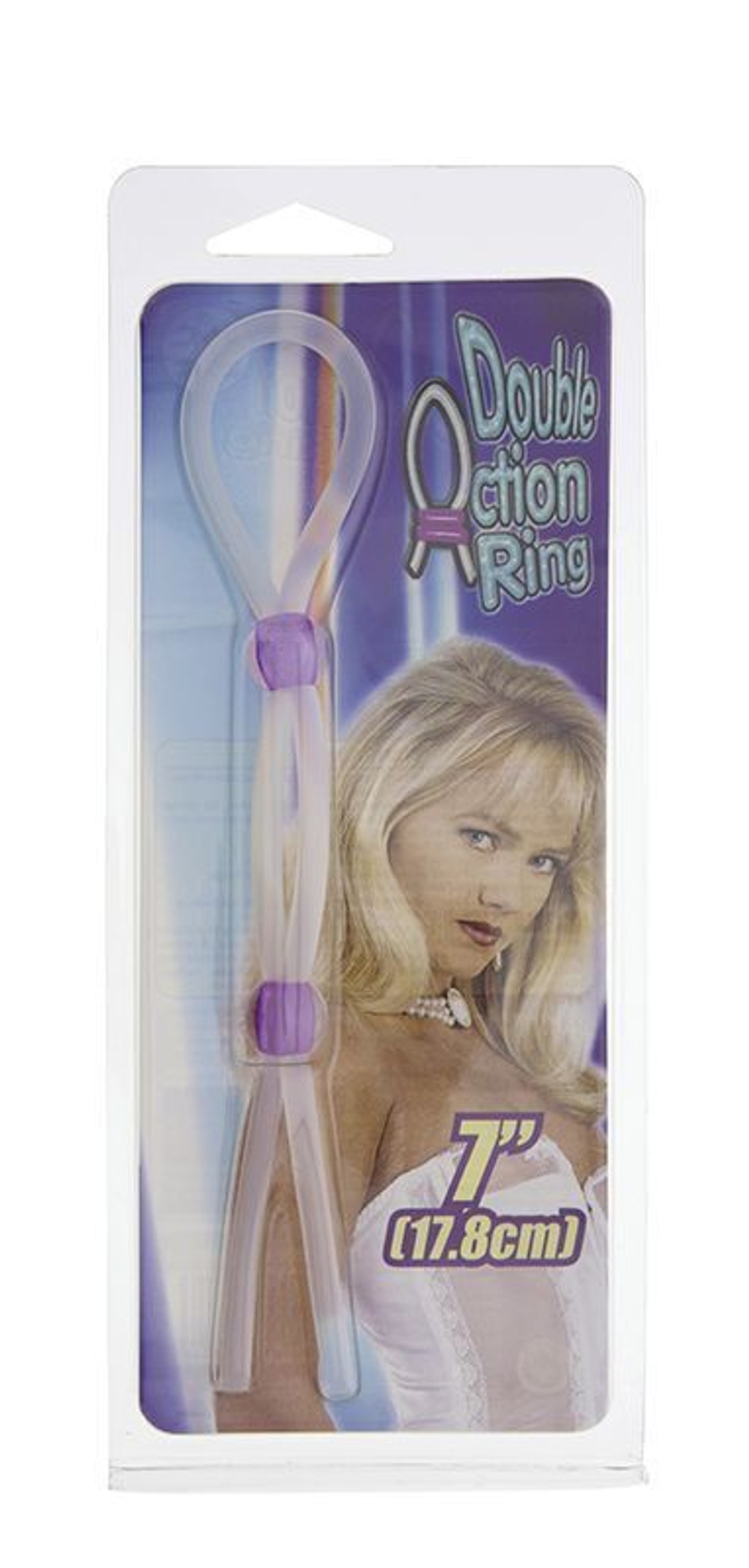Прозрачное эрекционное кольцо-лассо SILICONE LASSO COCK RING DUAL BEADS (Цвет: прозрачный)