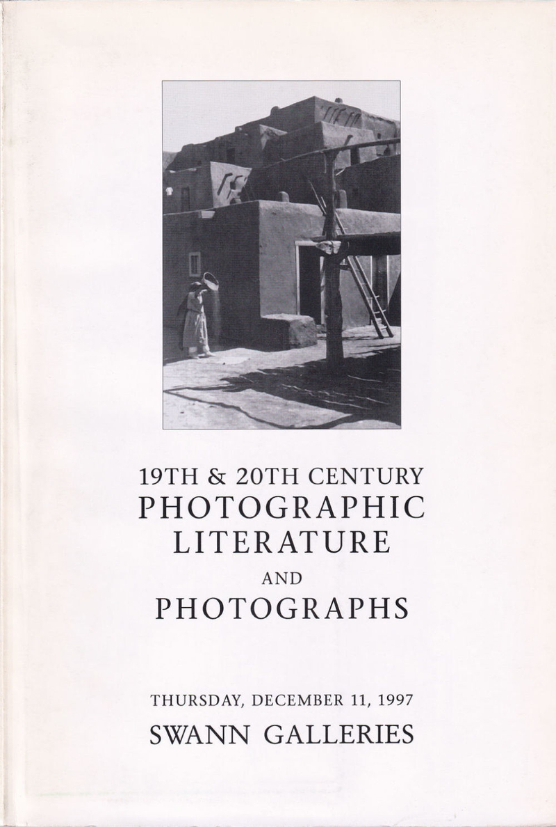 Каталог аукциона Swann Galleries, Нью-Йорк, Фотографии и фотолитература XIX-XX веков от 11 декабря 1997 года