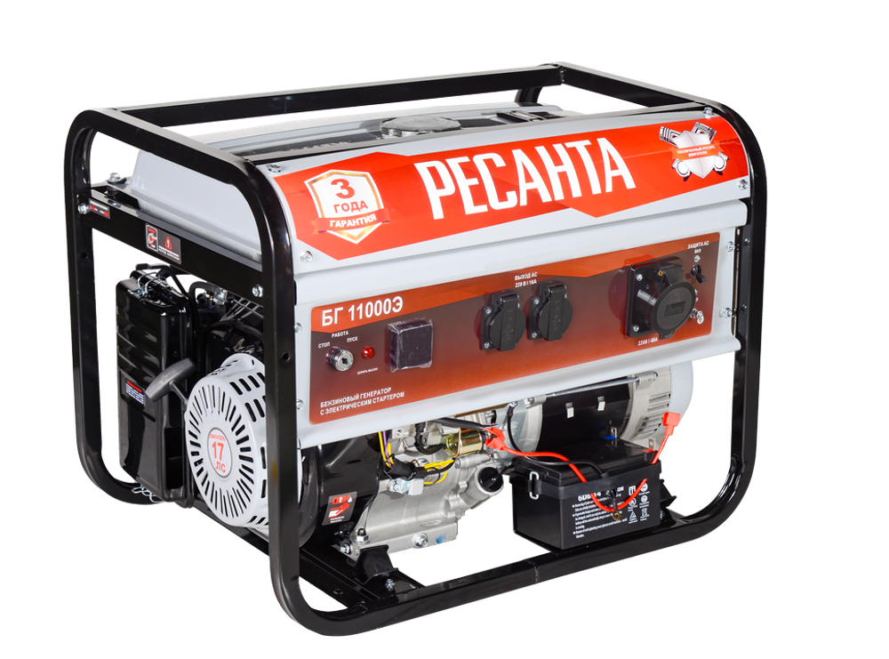 Электрогенератор Ресанта БГ 11000 Э - [8,5 кВт / 220V] однофазный