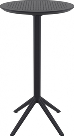 Стол пластиковый барный складной Siesta Contract Sky Folding Bar Table 60, черный