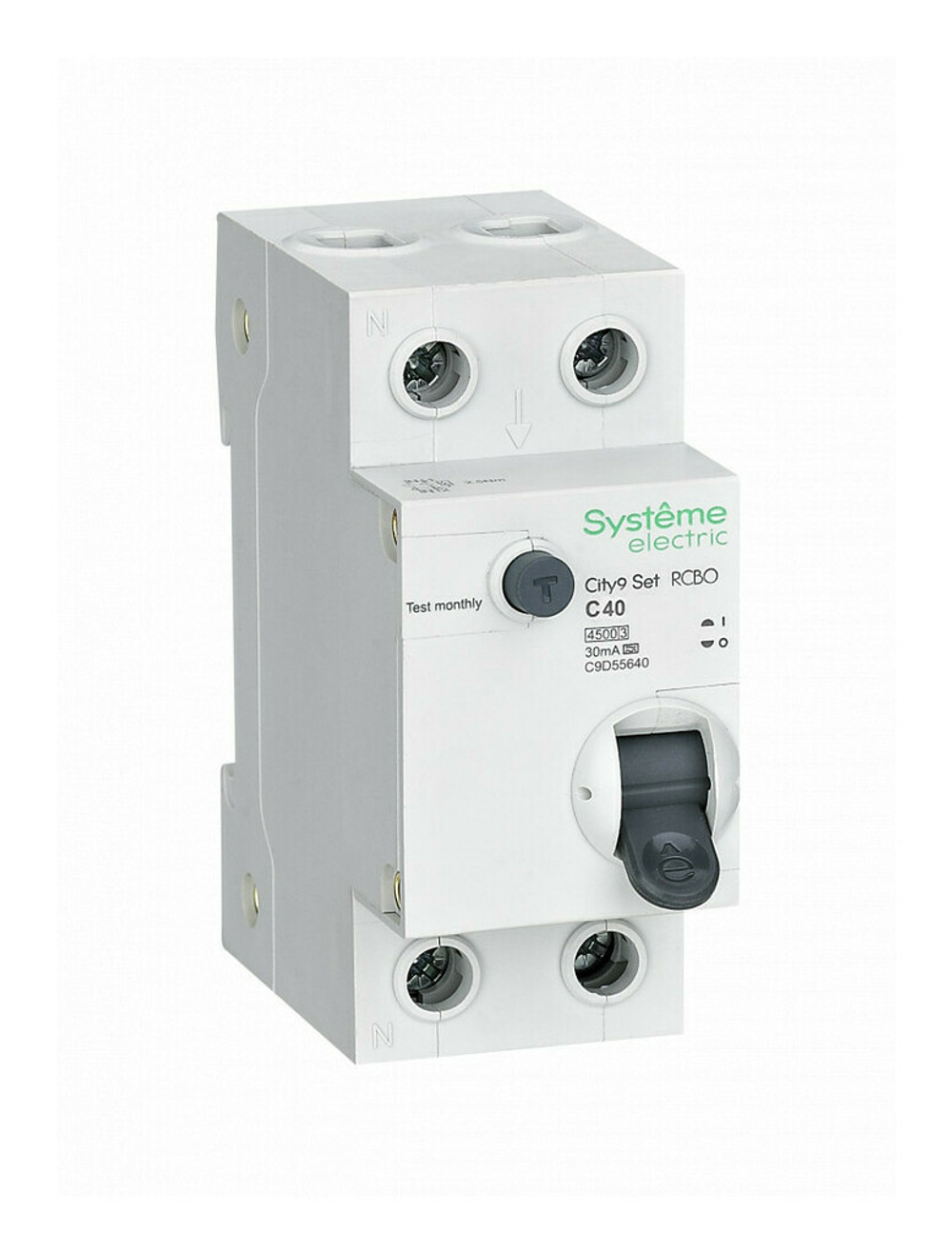 Systeme Electric City9 Set Авт. выкл. диф. тока (АВДТ) 1P+N С 40А 4.5kA 30мА Тип-A 230В