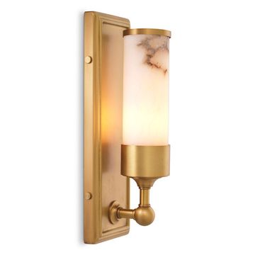 Eichholtz Wall Lamp Valentine, Antique Brass Finish / Alabaster