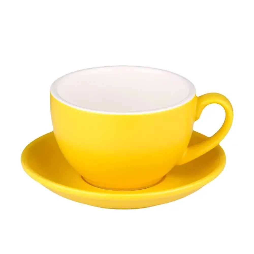 Чайная пара 370 мл желтая матовая d 10,9 см h7,2 см Barista (Бариста) P.L. Proff Cuisine [6]