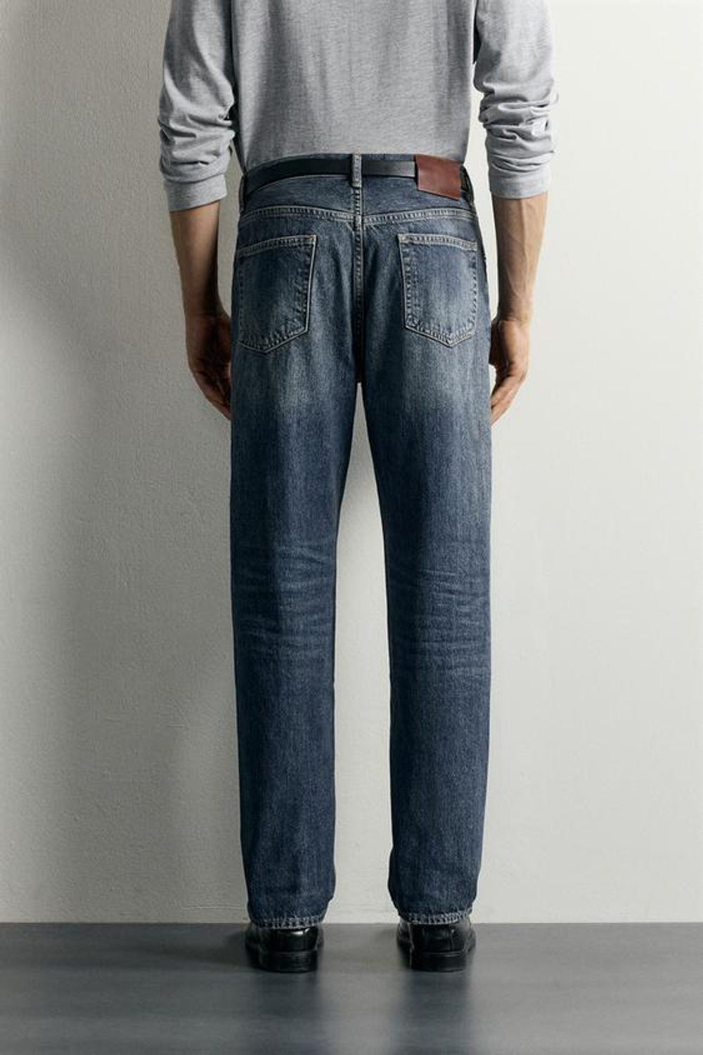 ZARA ДЖИНСЫ STRAIGHT LEG, СИНИЙ