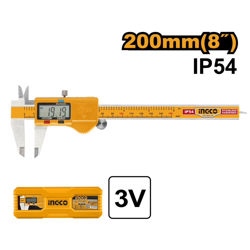 Штангенциркуль цифровой 0-200 мм INGCO HDCD28200 INDUSTRIAL Штангенциркуль цифровой 0-200 мм INGCO HDCD28200 INDUSTRIAL