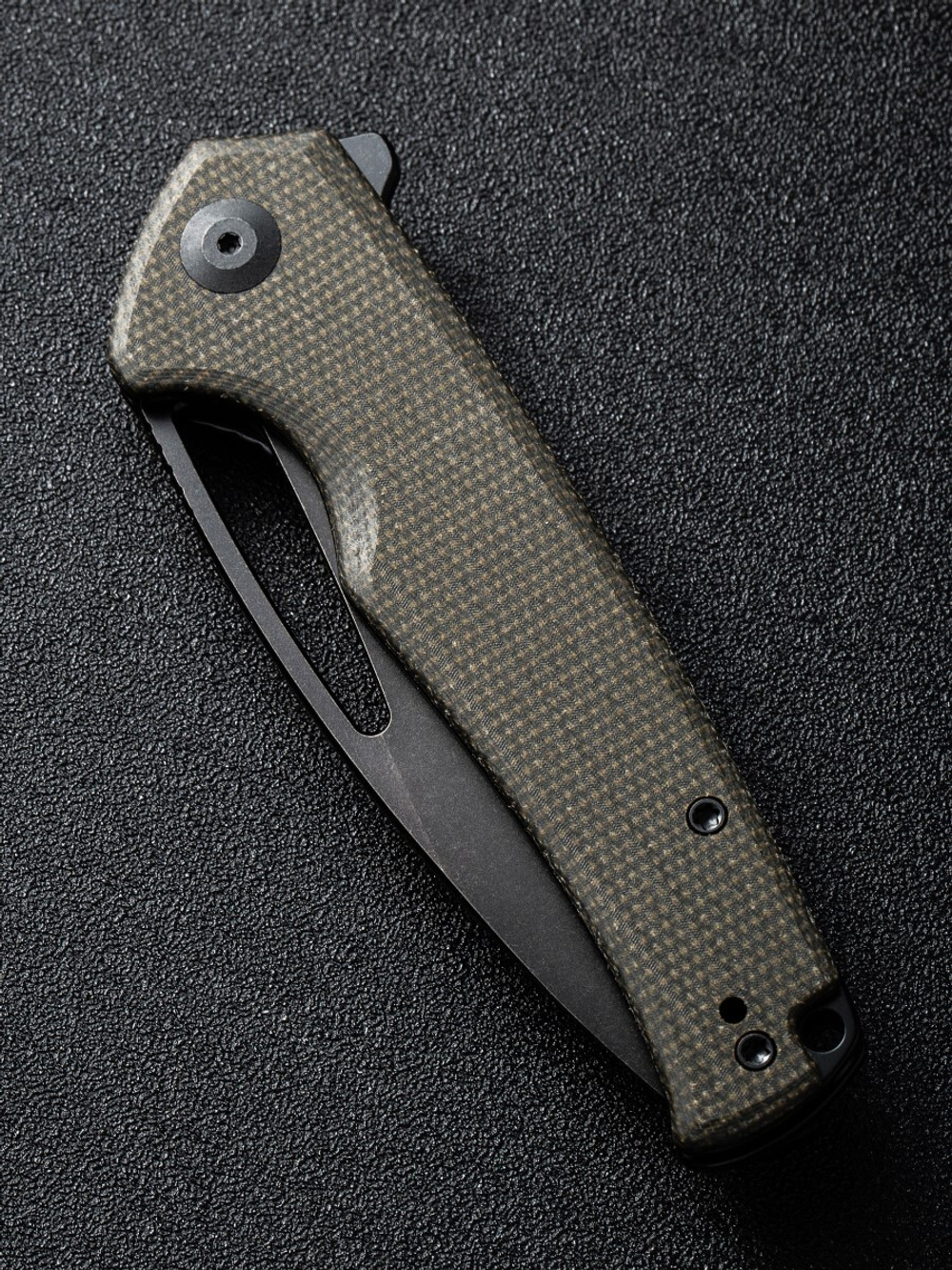 Нож SENCUT Mims 9Cr18MoV Stonewashed Микарта зелёная