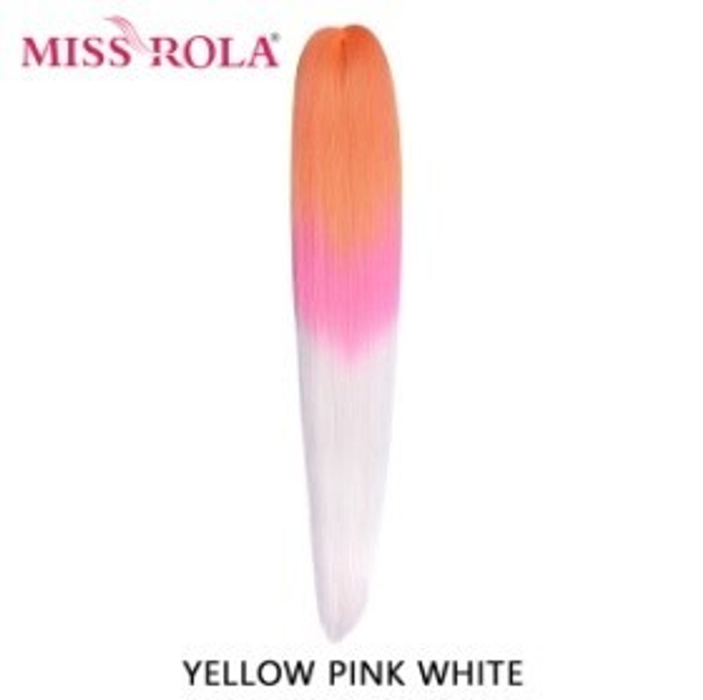 Канекалон M16 Easy Braid (искуственные волосы) 3 цветный yellow/pink/white