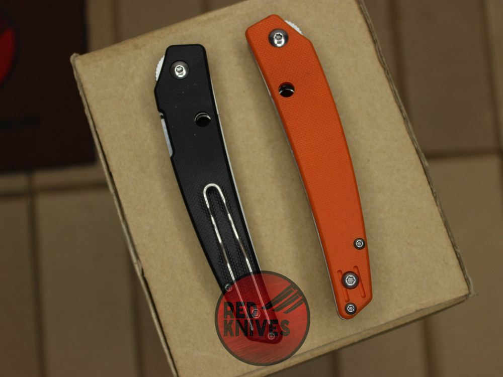 Нож Spyderco Ikuchi - рукоять оранж G10, клинок сатин